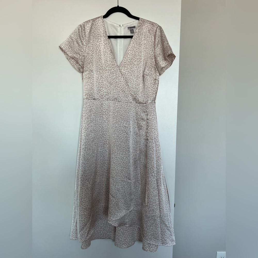 Chelsea28 Animal Print Pink Midi Dress Size M. Worn once!